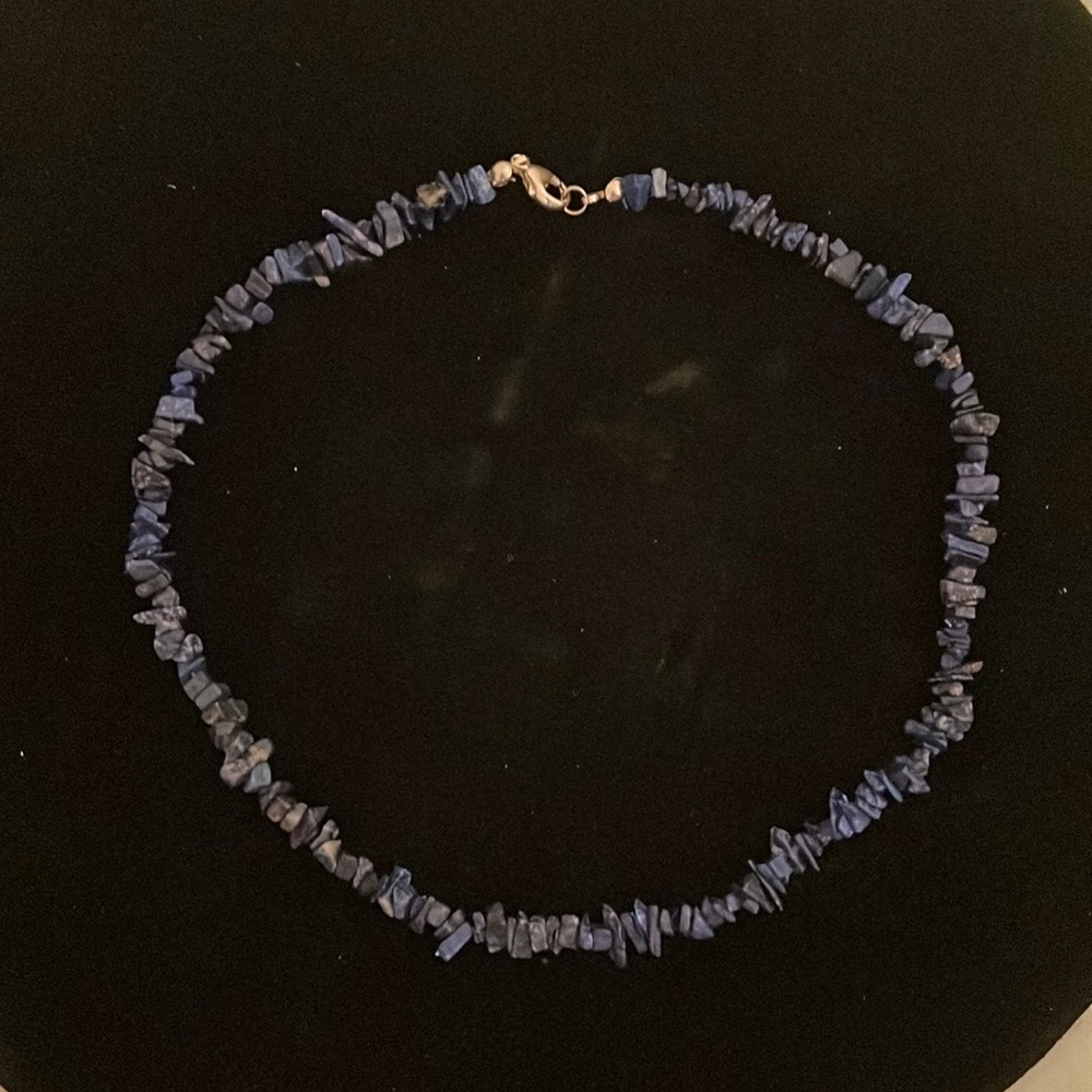 Lapis Necklace with Sterling clasp